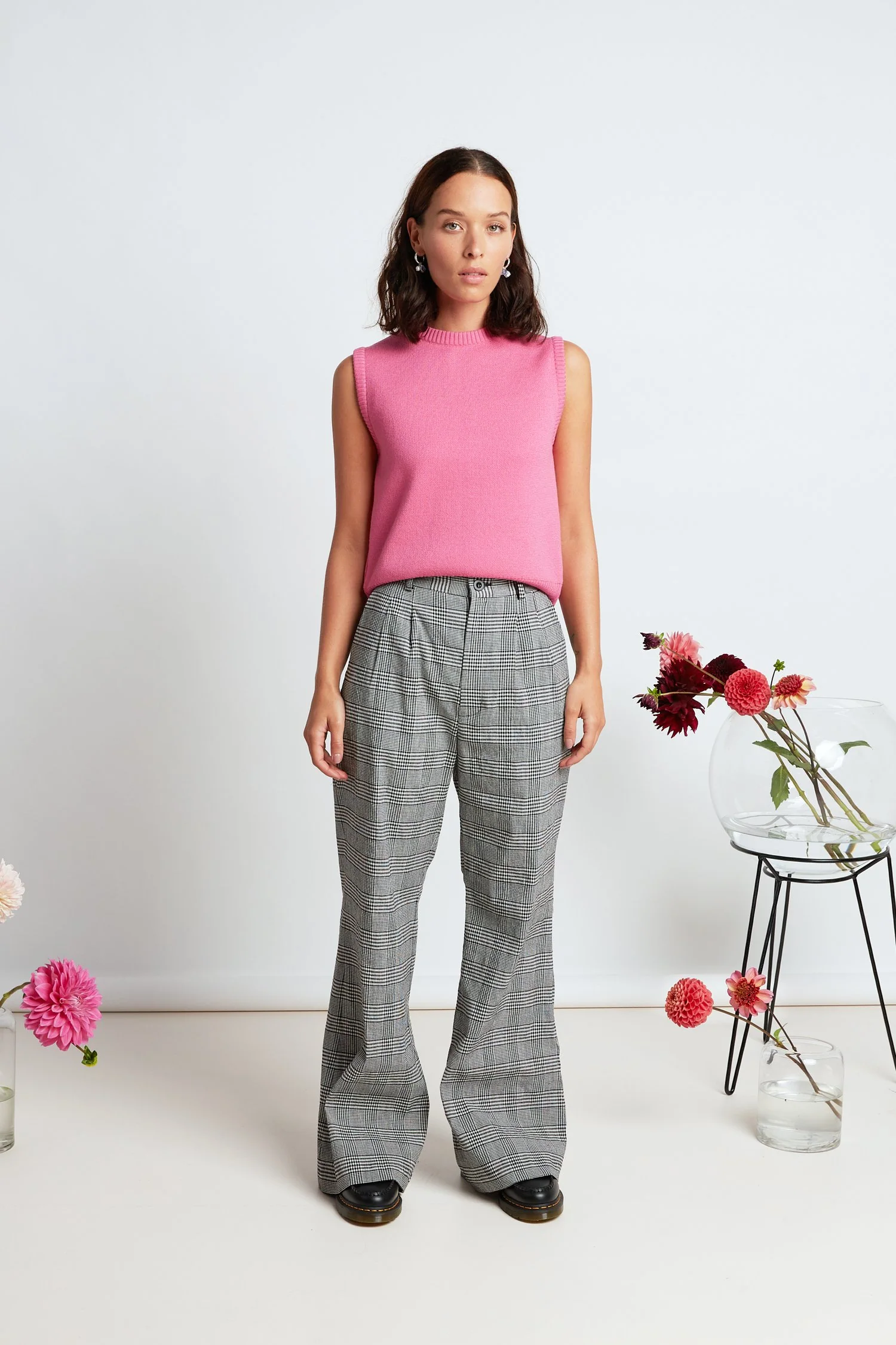 Davenport Flares - Black Mini Plaid - Image 6