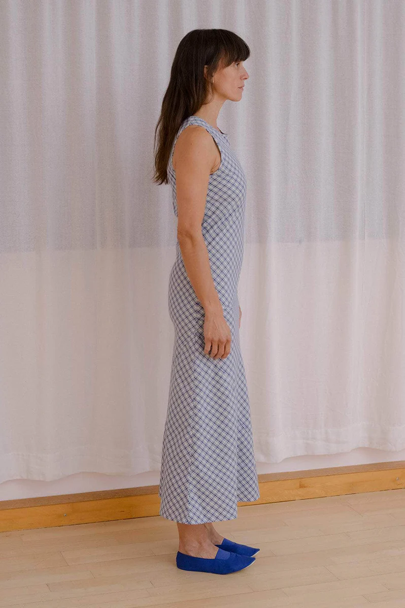 Larva Dress - Blue Check - Image 3