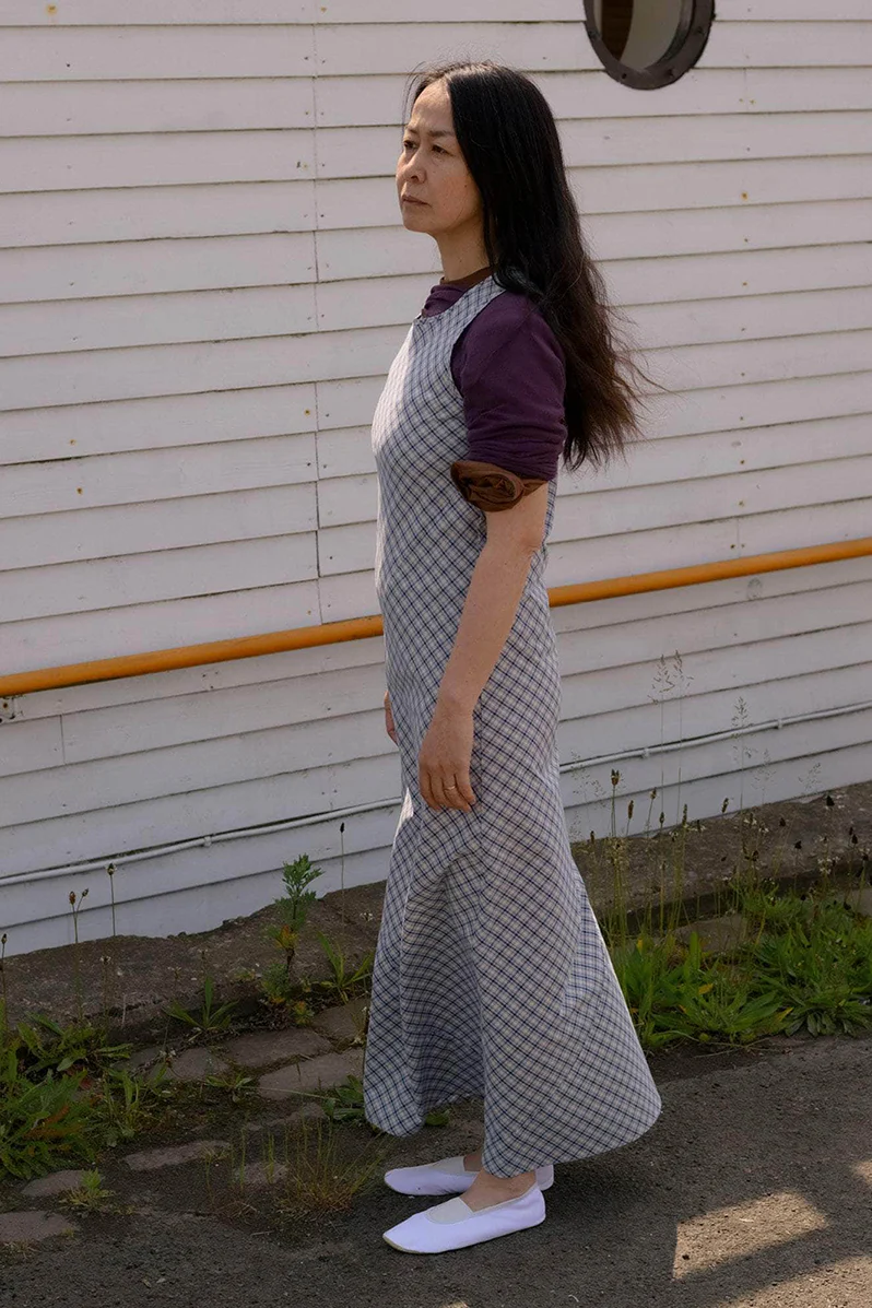 Larva Dress - Blue Check - Image 8