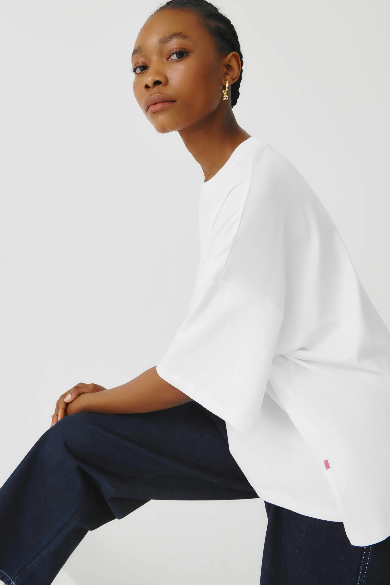 Oversized Boxy Tee - White - Image 4