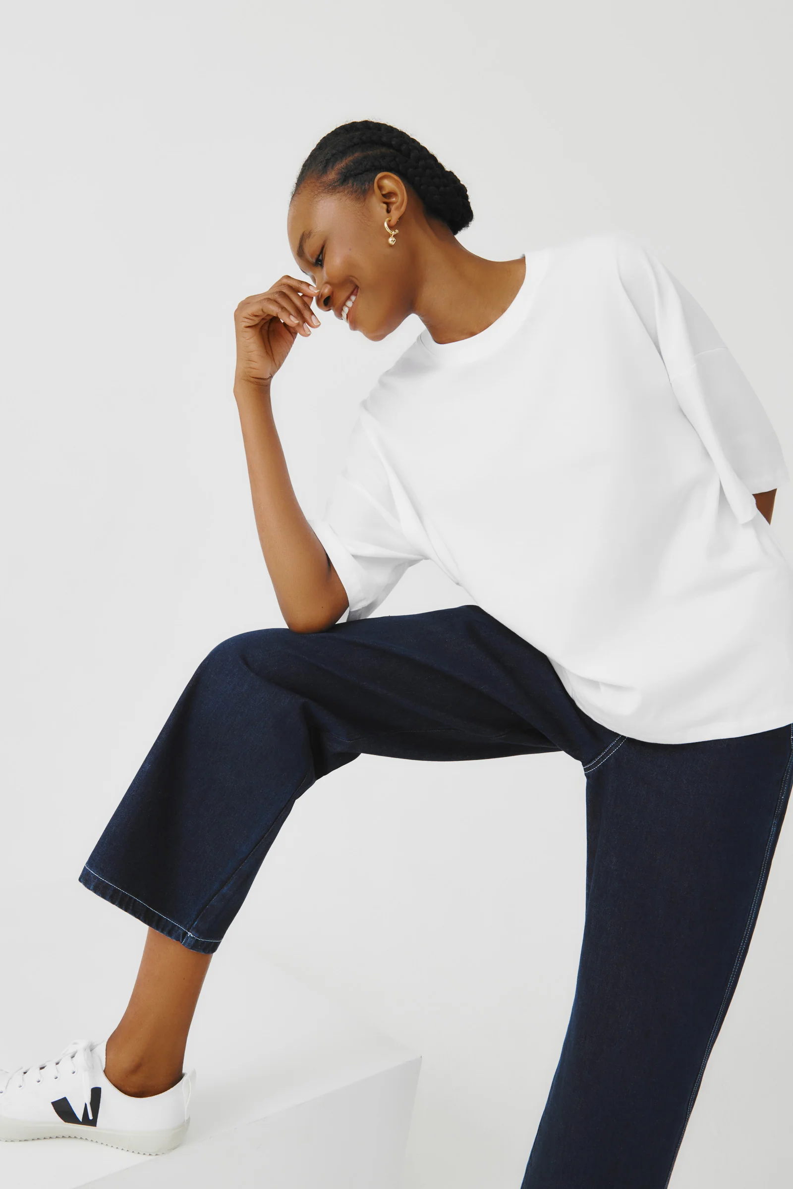 Oversized Boxy Tee - White - Image 5